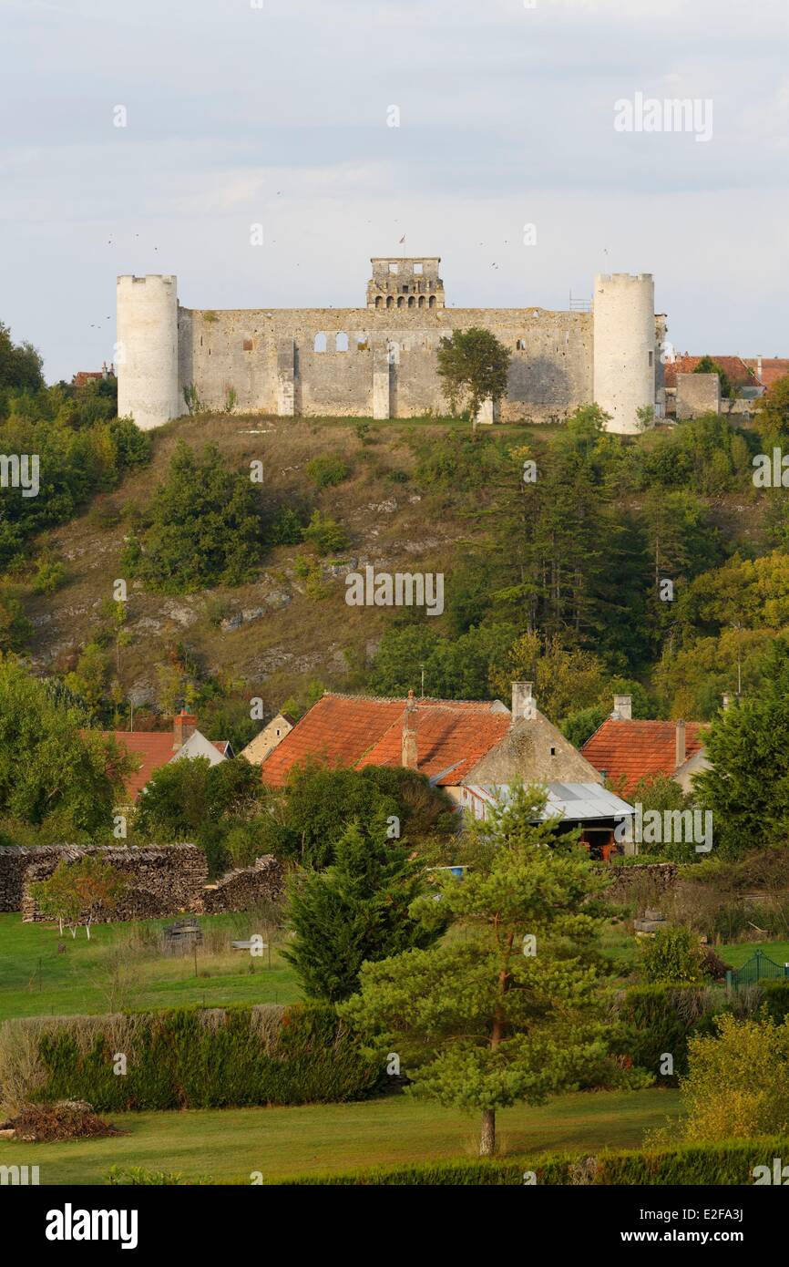 France, Yonne, Druyes les Belles Fontaines, castle Stock Photo Alamy