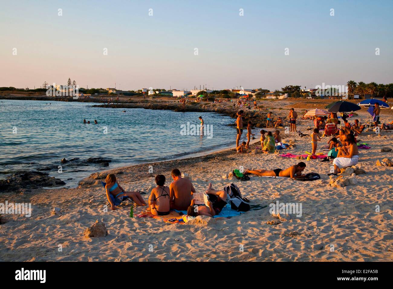 Italy, Puglia, Porto Cesareo, Porto Selvaggio beach, Ionian Sea Stock Photo