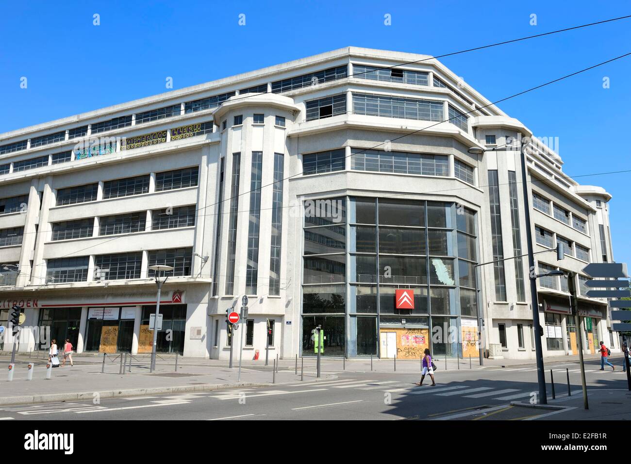 France, Rhone, Lyon, the Citroen garage rue de Marseille built in 1930-1932 by the architect Maurice Jacques Ravaze Stock Photo