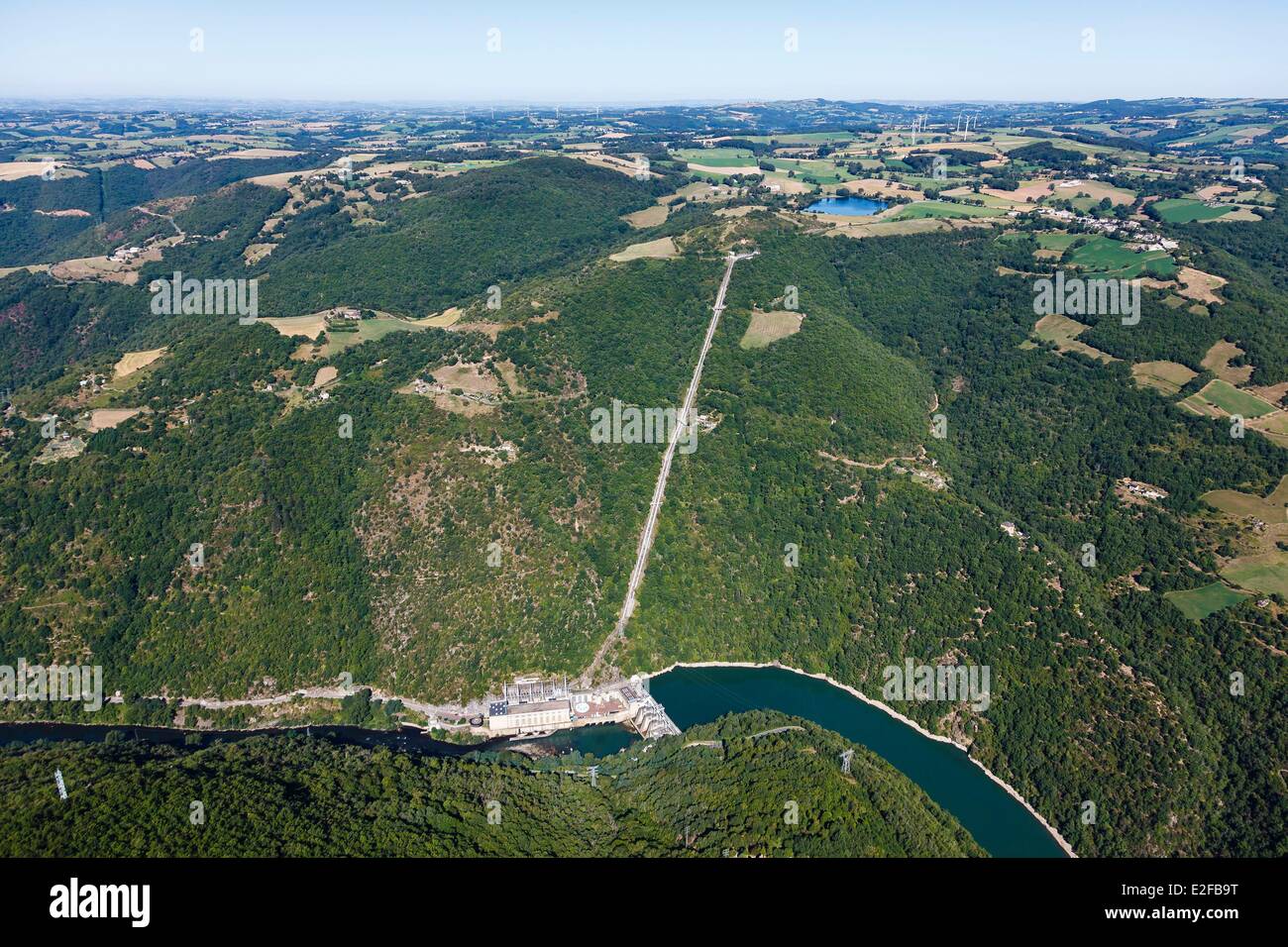 France Aveyron Parc Naturel Regional des Grands Causses (Natural Regional Park of Grands Causses) Le Truel the Pouget hydro Stock Photo