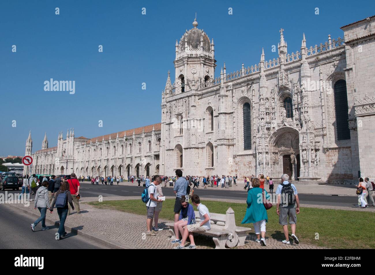 Portugal, Lisbon, Jeronimos Monastery (Mosteiro dos Jeronimos) built in 1502 Stock Photo