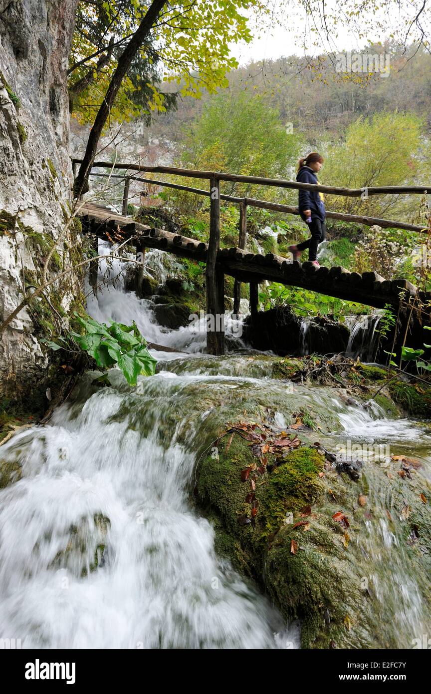 Croatia, Plitvice Lakes National Park listed as World Heritage by UNESCO Stock Photo
