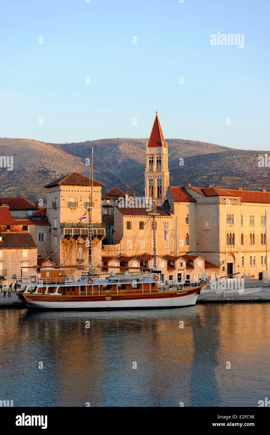 Croatia, Dalmatia, Dalmatian coast, Trogir, historical center listed as World Heritage by UNESCO, St Lawrence cathedral Stock Photo