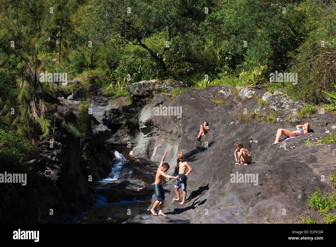 France Reunion island (French overseas department) Parc National de La Reunion (Reunion National Park) listed as World Heritage Stock Photo