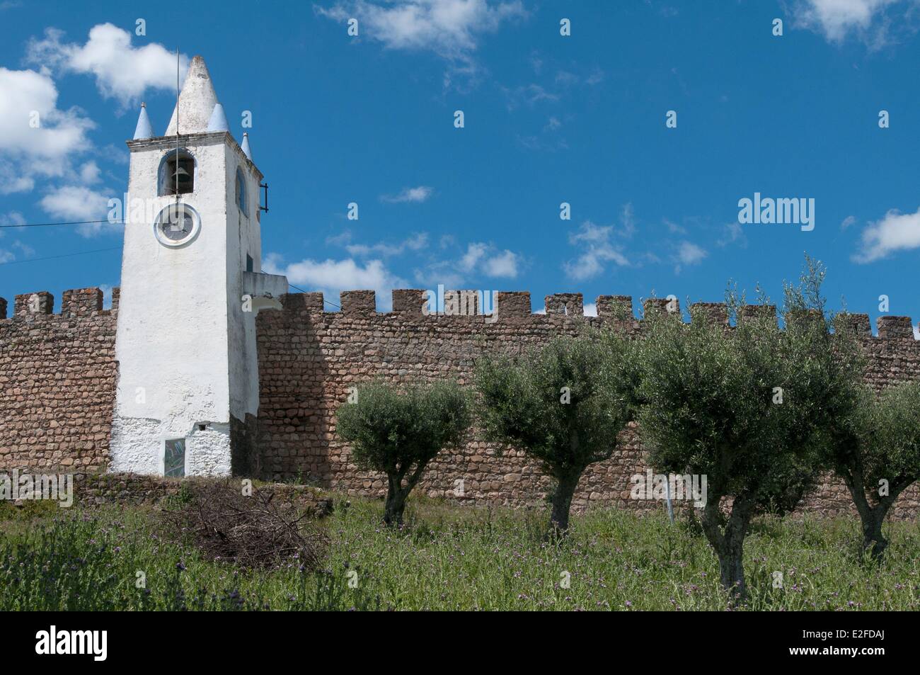 Portugal, Alentejo Region, Arraiolos, Arraiolos casttle Stock Photo