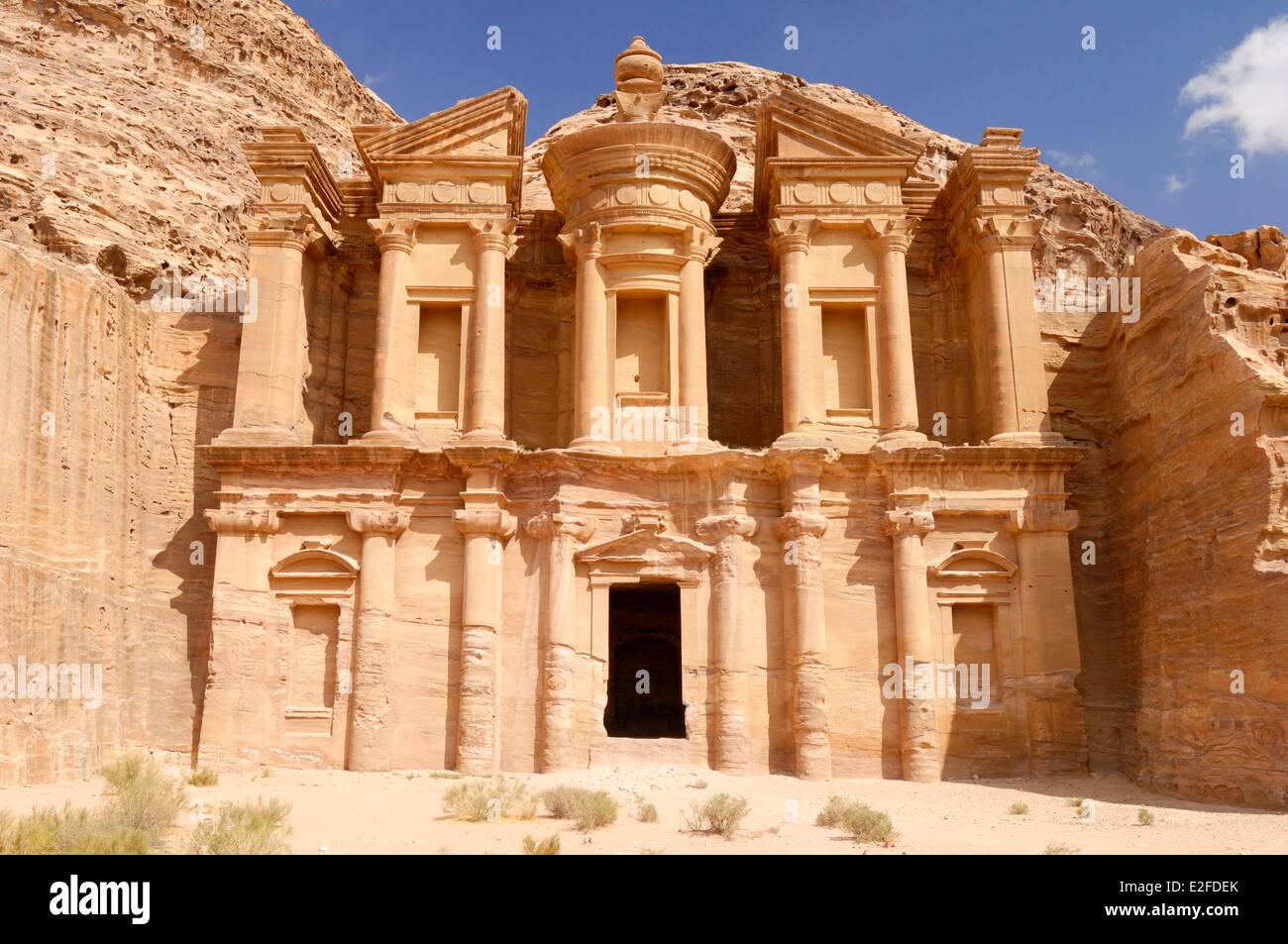 Jordan Ma'an Governorate Nabaean archeological site of Petra listed as  World Heritage by UNESCO El Deir Monastery Petra facade Stock Photo - Alamy