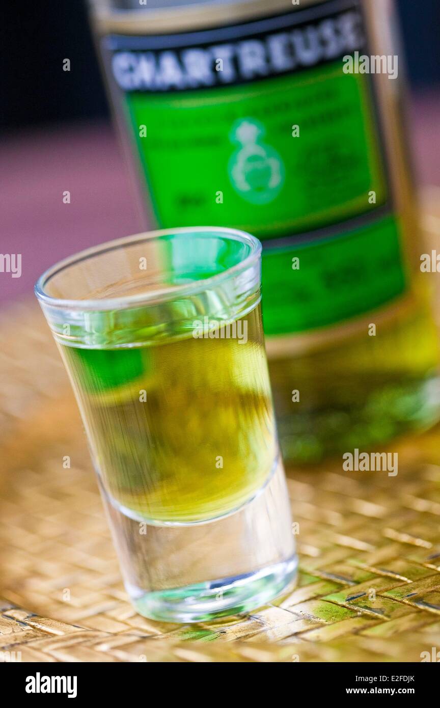 France, Isere, Chartreuse liqueur made by the Carthusian monks Stock