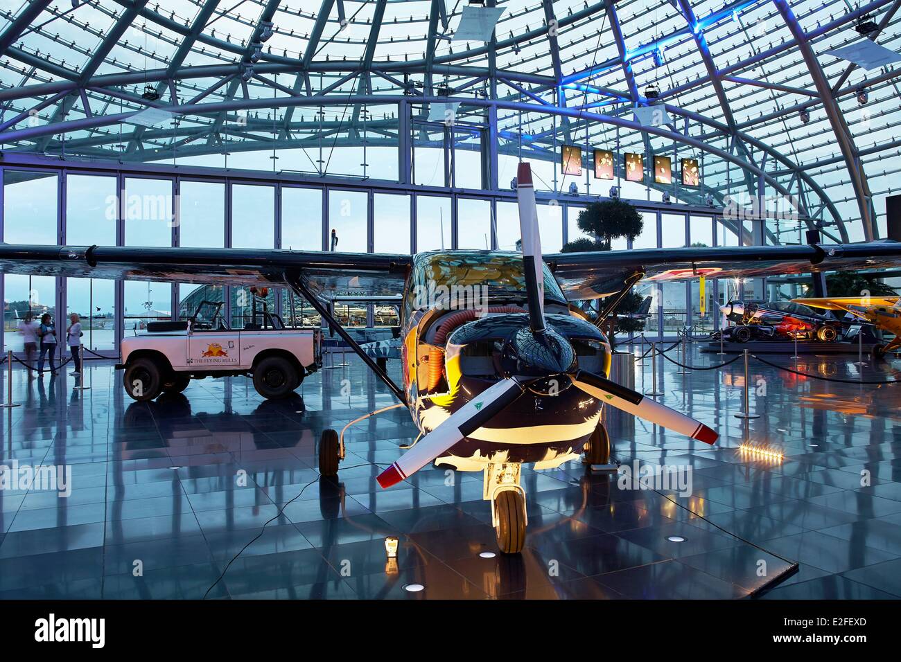 Austria, Land of Salzburg, Red Bull Hangar 7, Flying Bulls Stock Photo