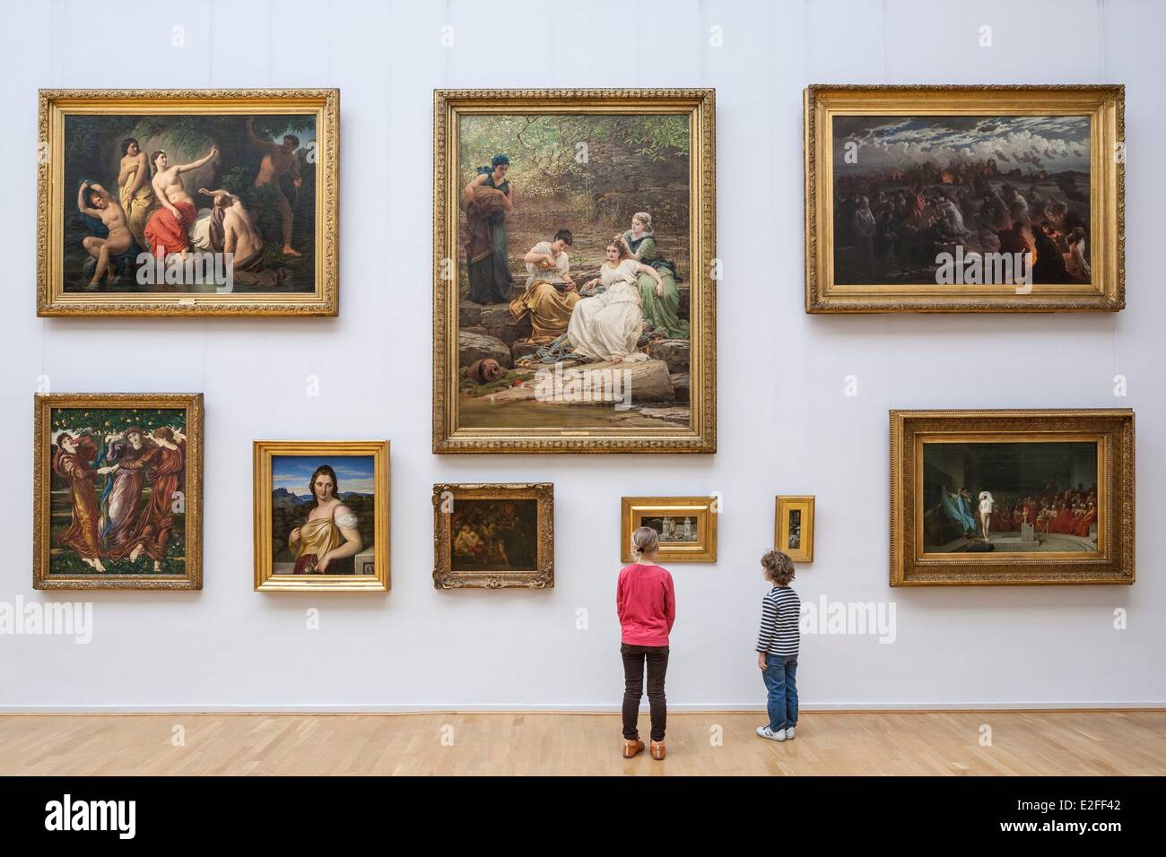 Germany, Hamburg, Kunthalle, museum of arts, paintings of the 19th century by various European painters Stock Photo