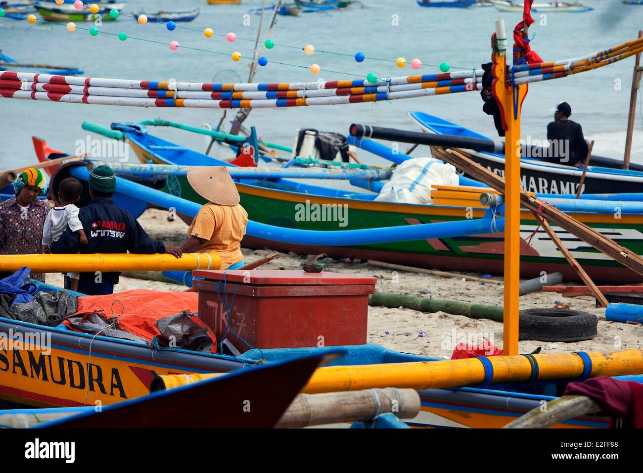 Indonesia, Bali, Jimbaran, fishing village Stock Photo Alamy