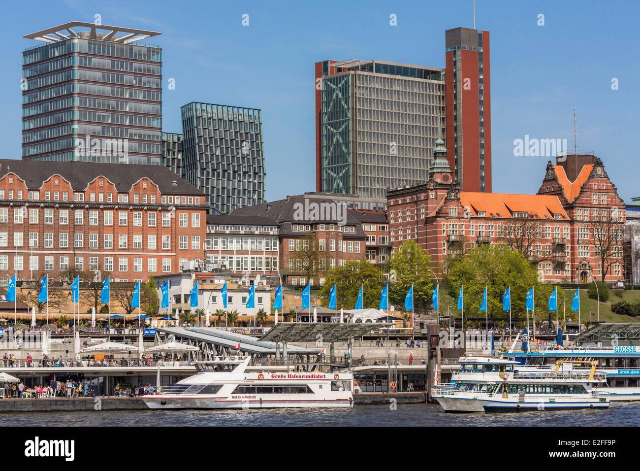 Germany, Hamburg, the Elbe river, St Pauli district Stock Photo
