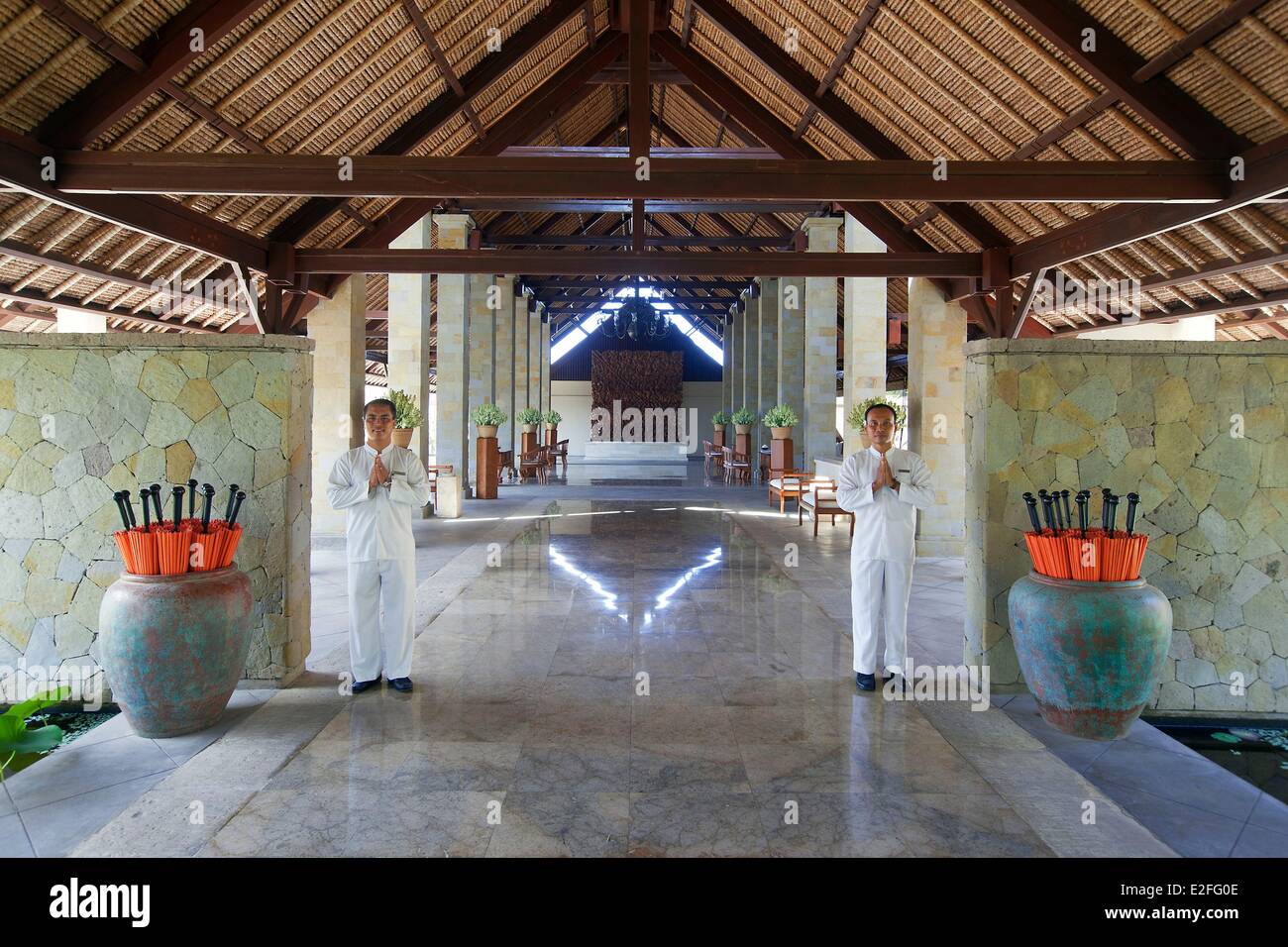 Indonesia, Bali, Bukit Peninsula, Nusa Dua, Amanusa Hotel, reception Stock Photo Alamy