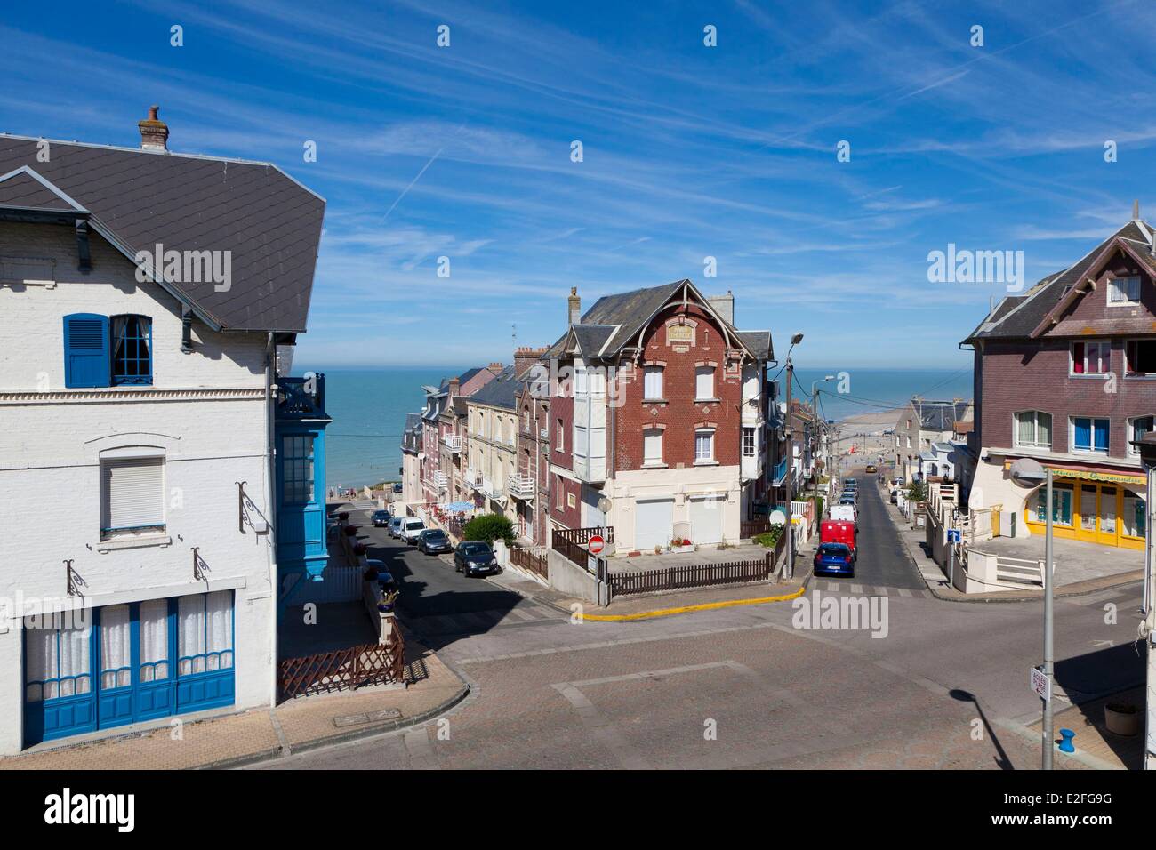 France, Somme, Ault, home from the sea Stock Photo