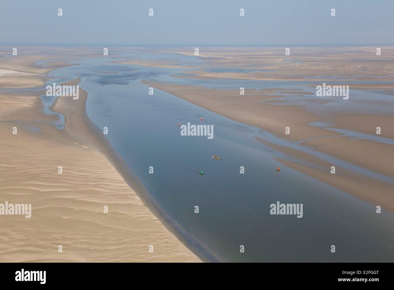France, Somme, Baie de Somme (aerial view) Stock Photo