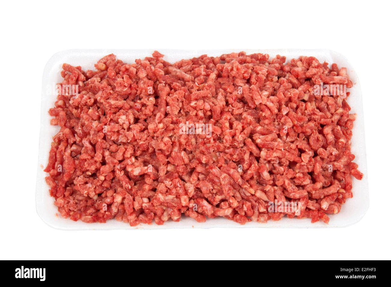 pound of raw ground beef on white plate Stock Photo Alamy
