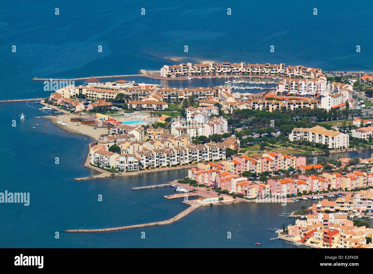 France, Pyrenees Orientales, Le Barcares (aerial view Stock Photo - Alamy