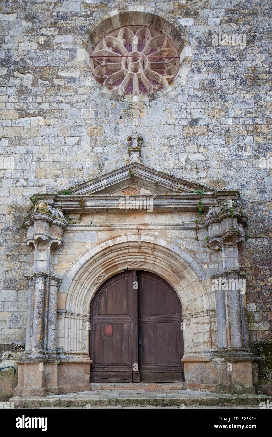 France, Gers, La Lomagne region, Miradoux, on the Camino de Santiago, Saint Orens Church Stock Photo