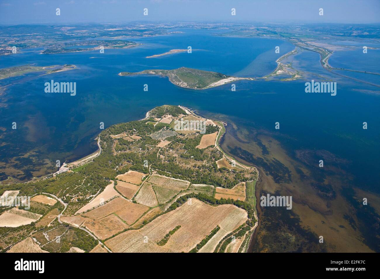 France, Aude, the Bages and Sigean (aerial view) Stock Photo