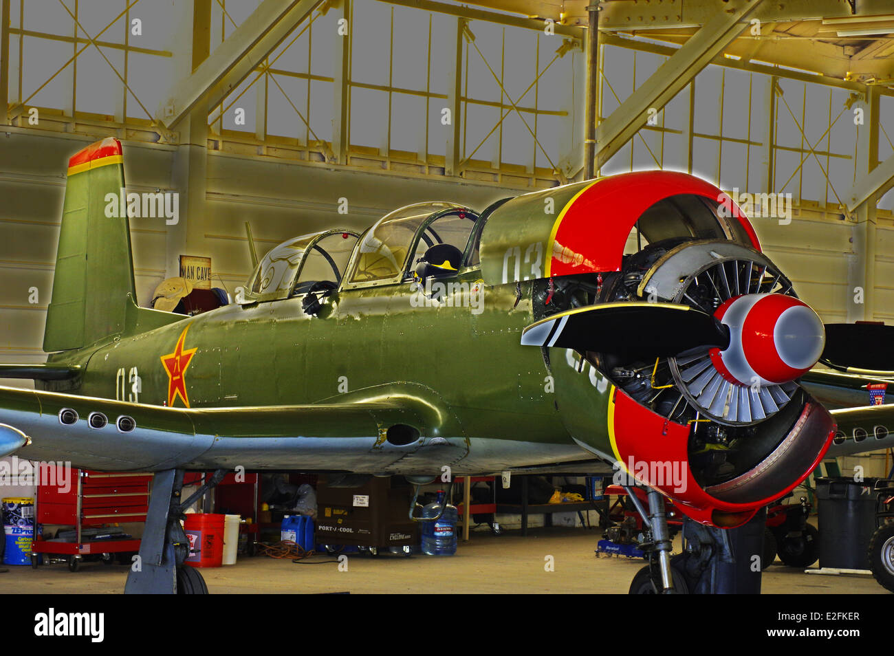 WWII Warbirds, fighter planes from Falcon Field Aviation located in Mesa, Arizona Stock Photo