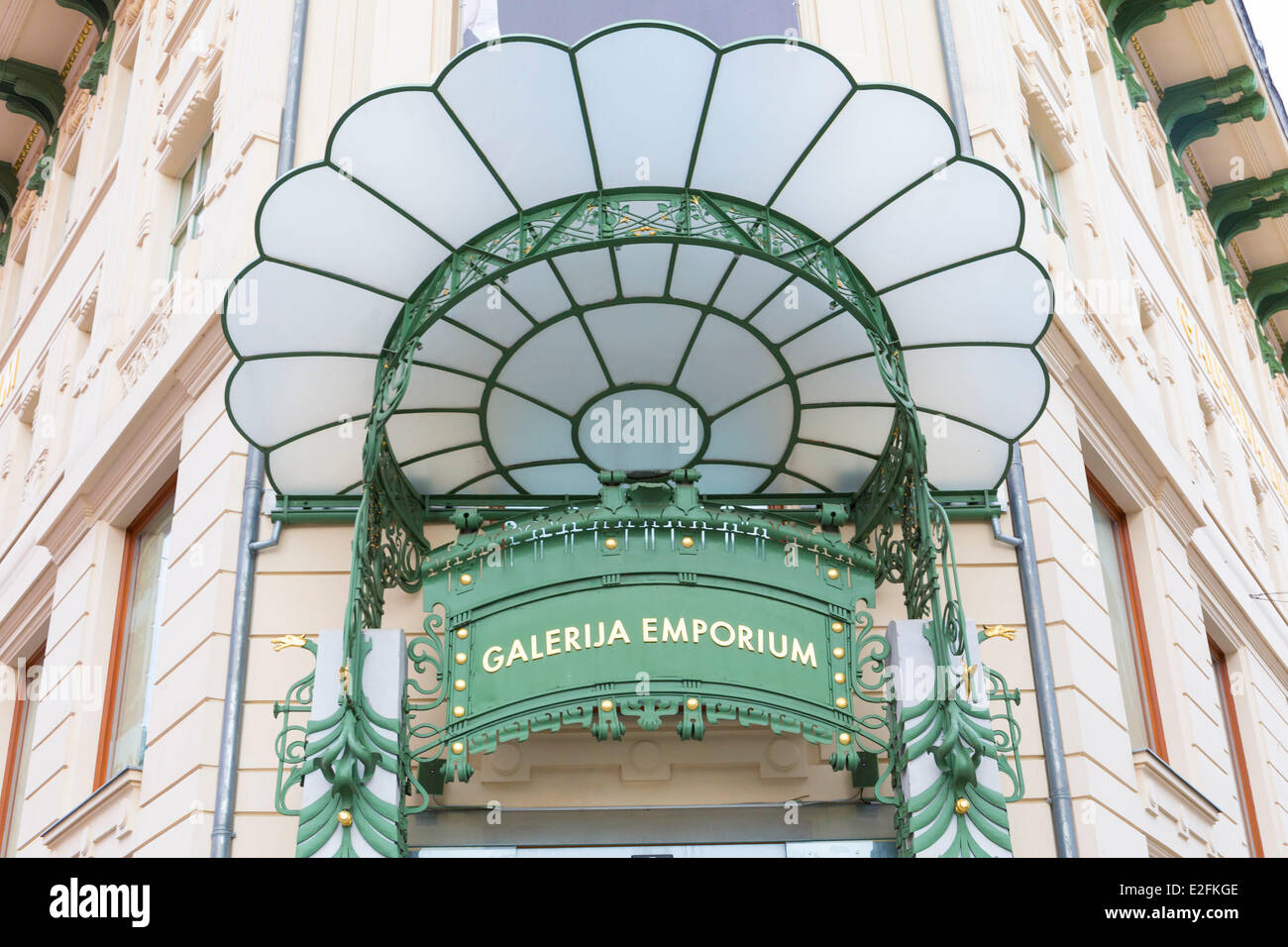 Slovenia Ljubljana galerija emporium art nouveau style store Stock