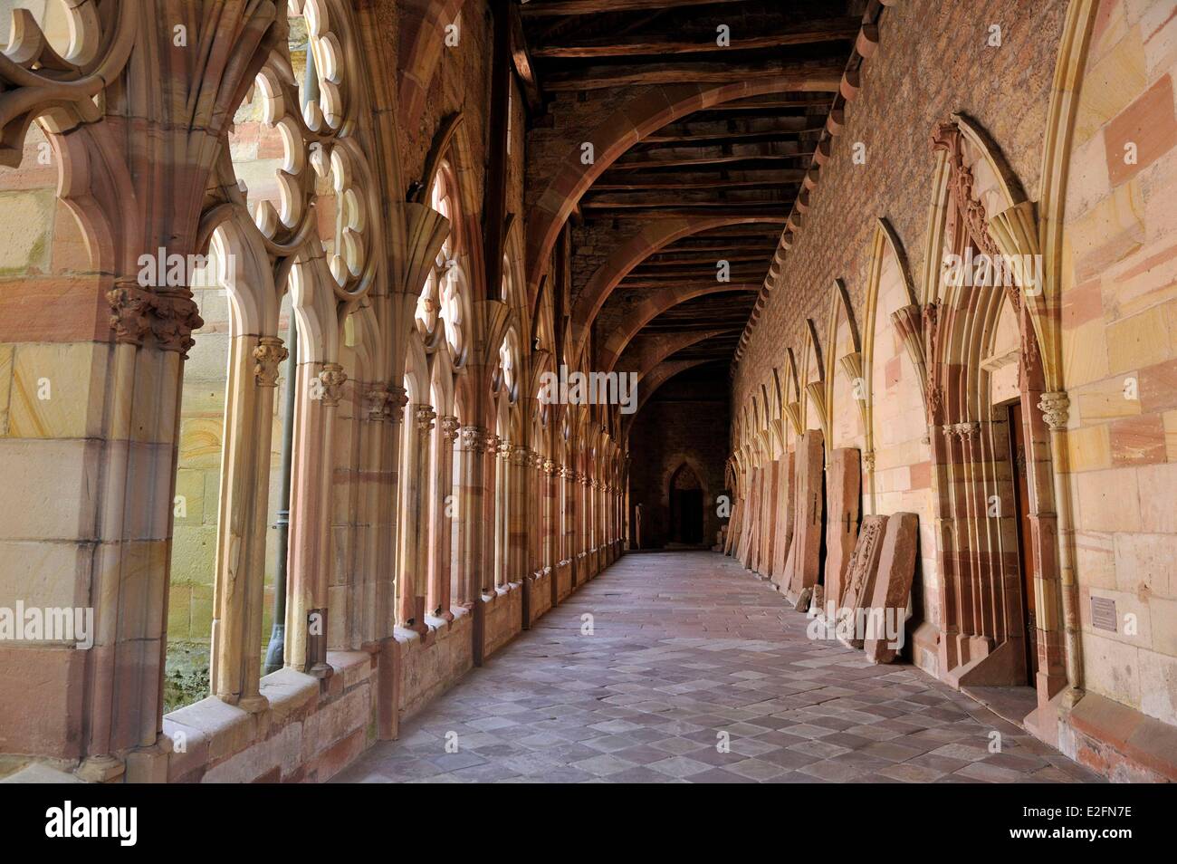 France Bas Rhin Wissembourg Saint Pierre Saint Paul church the unfinished Gothic cloister Stock Photo