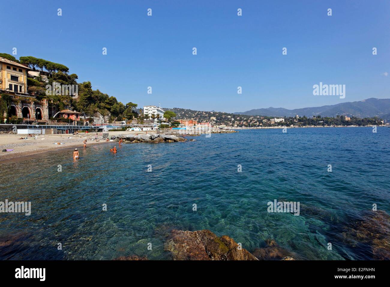 Italy Liguria Santa Margherita di Ligura waterfront Stock Photo