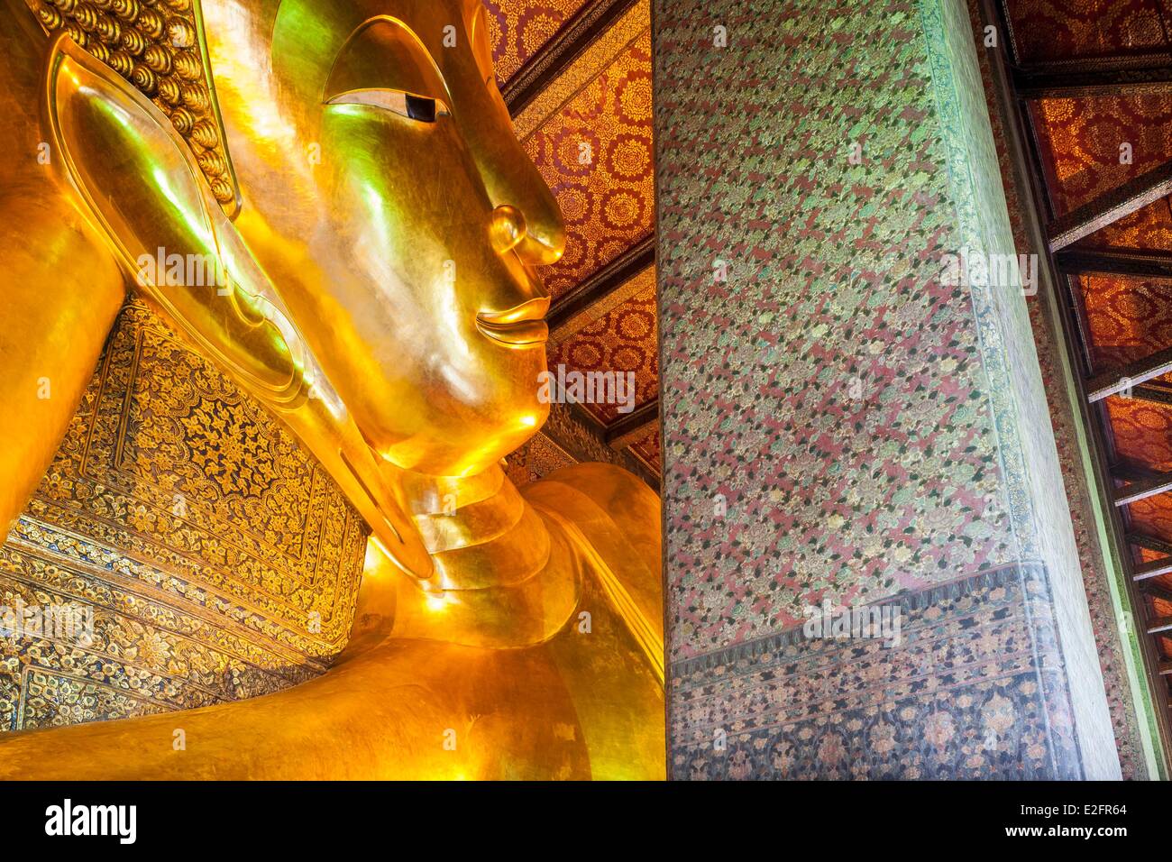 Thailand Bangkok Phra Nakhon Temple of the Reclining Buddha Wat Po (Wat ...