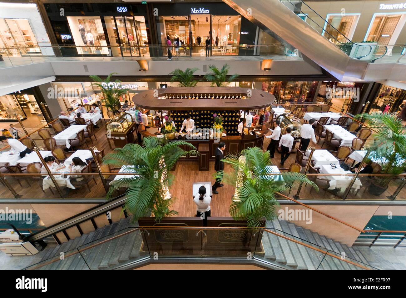 Singapore The Shop Mall restaurant Stock Photo Alamy