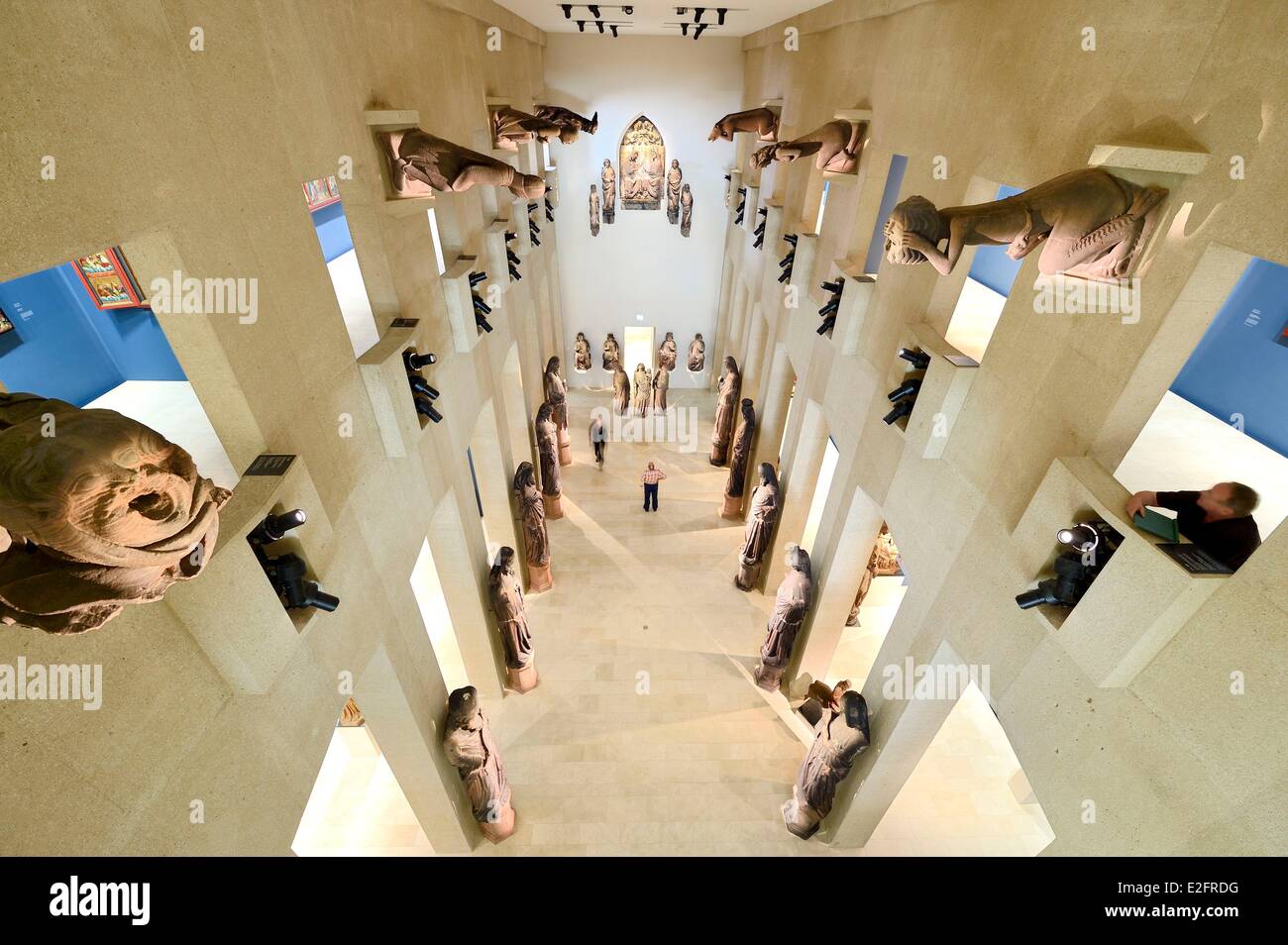 Germany Baden Wurttemberg Freiburg im Breisgau the Augustiner Museum cathedral (Munster) original statues Stock Photo