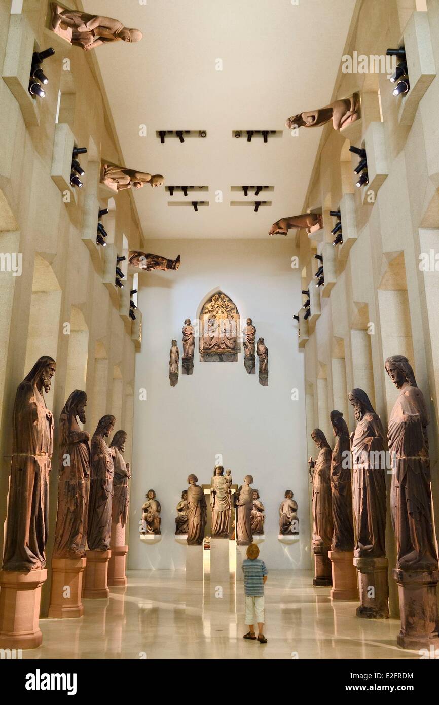 Germany Baden Wurttemberg Freiburg im Breisgau the Augustiner Museum cathedral (Munster) original statues Stock Photo