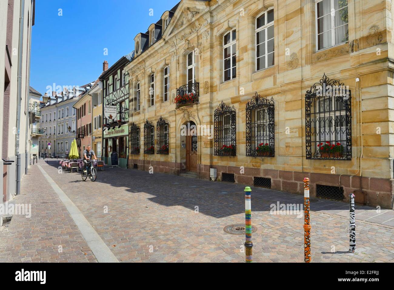 France Haut Rhin Mulhouse Rue des Franciscains Maison Loewenfels old mansion house built in 1764 Stock Photo