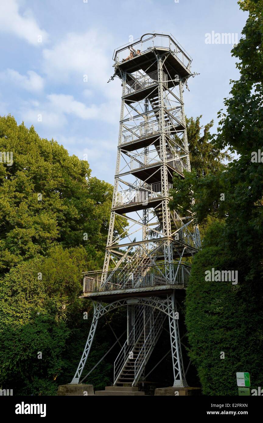 France Haut Rhin Mulhouse Rebberg district the Belvedere metal tower atop the Rebberg Stock Photo