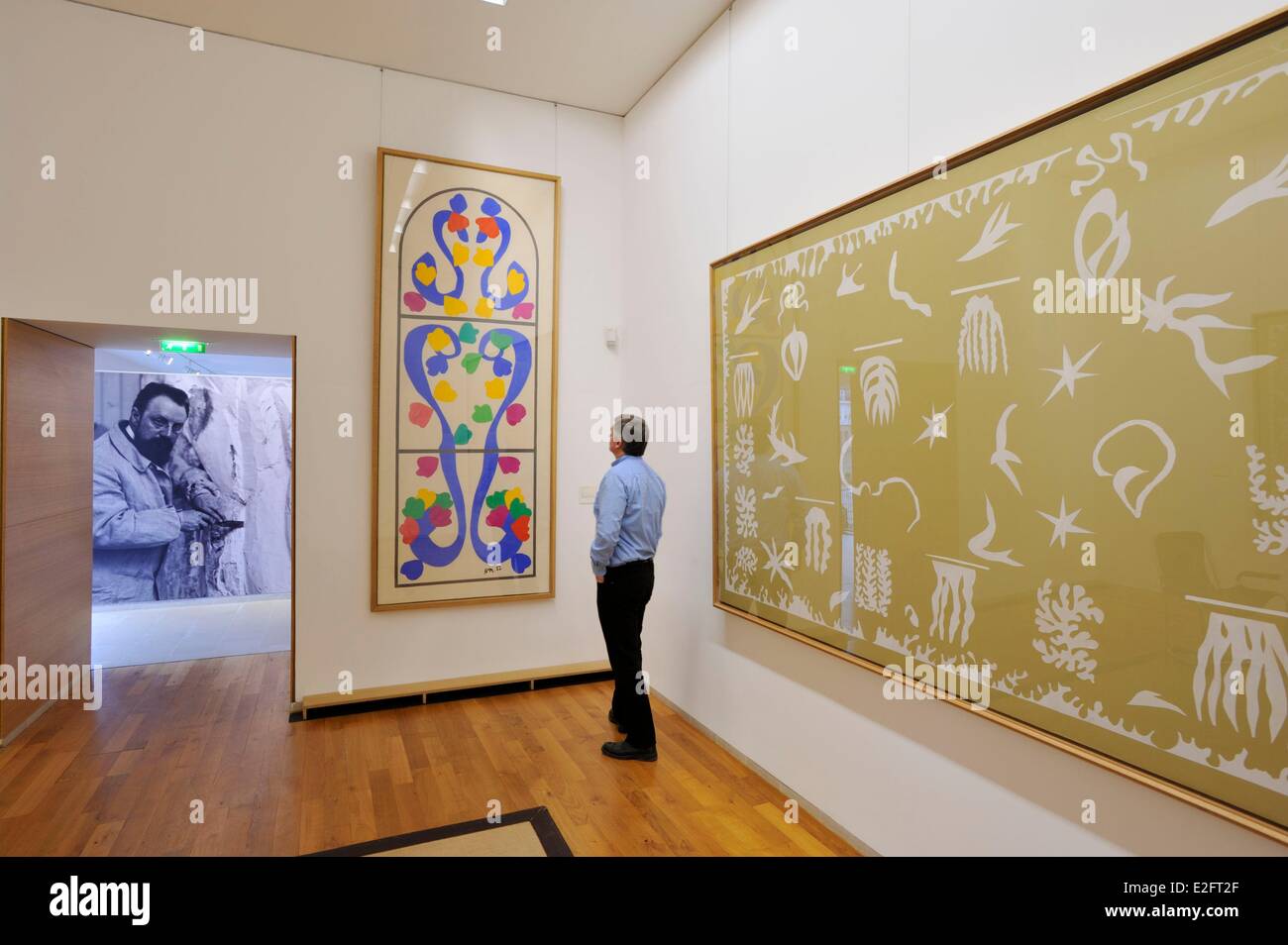 France Nord Le Cateau Cambresis Palais Fenelon Musee Matisse Matisse's  collection Cutted Gouache room with the portrait of Stock Photo - Alamy