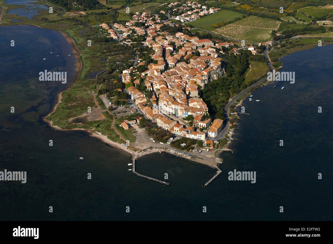 France Aude Bages (aerial view Stock Photo - Alamy