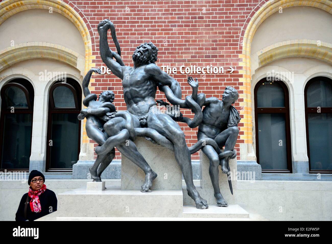 Netherlands Amsterdam the Rijksmuseum statue of Laocoon and his sons Stock Photo