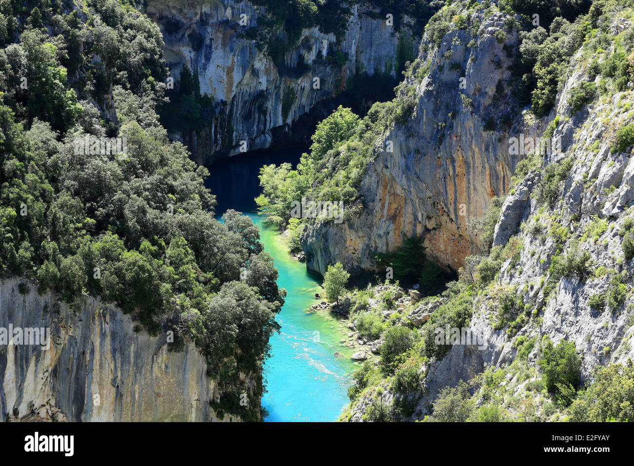 France Alpes de Haute Provence Verdon Regional Park Gorges Monpezat the Verdon river Stock Photo
