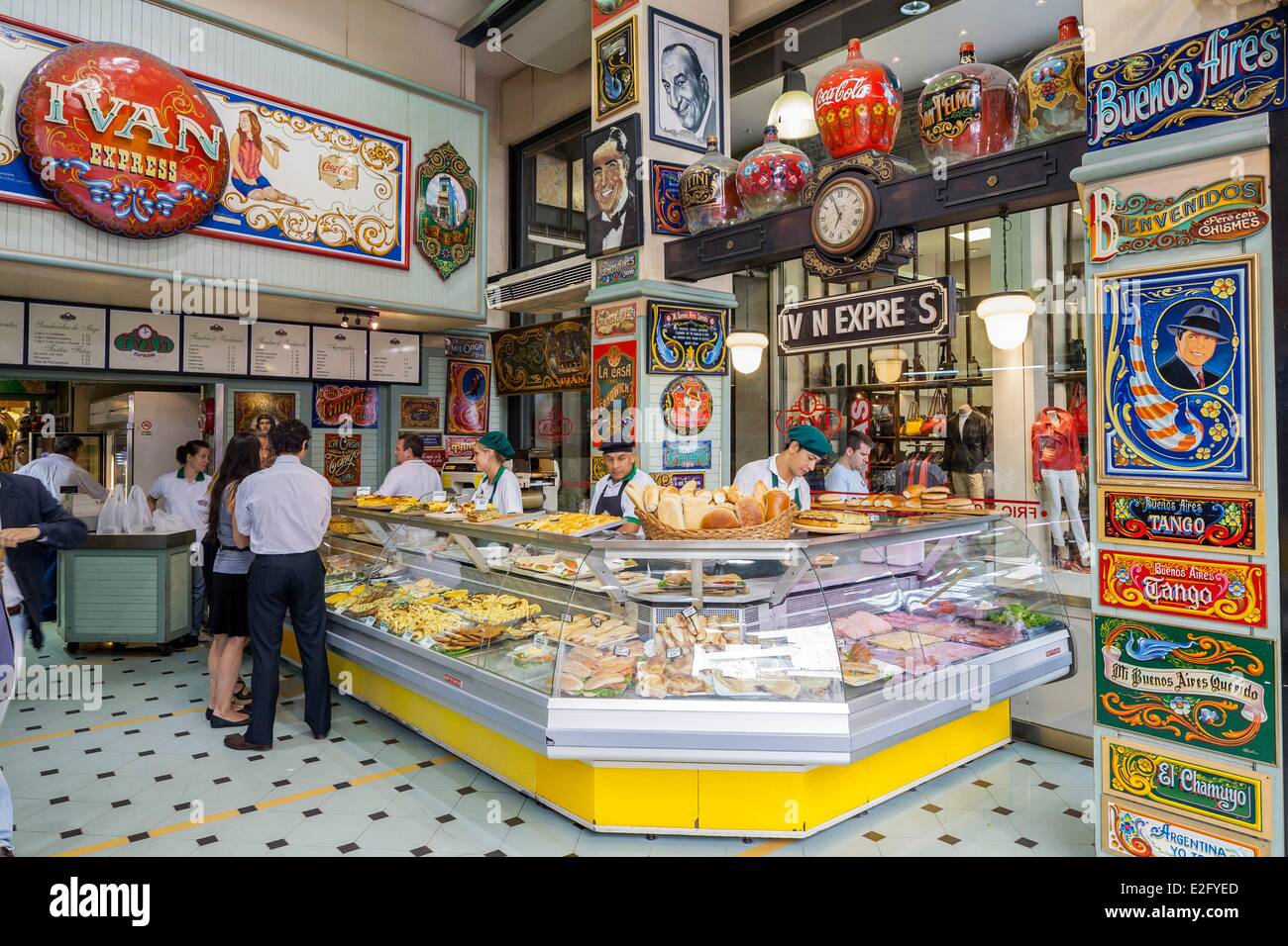 Argentina Buenos Aires Calle Florida sandwich Ivan Express installed in