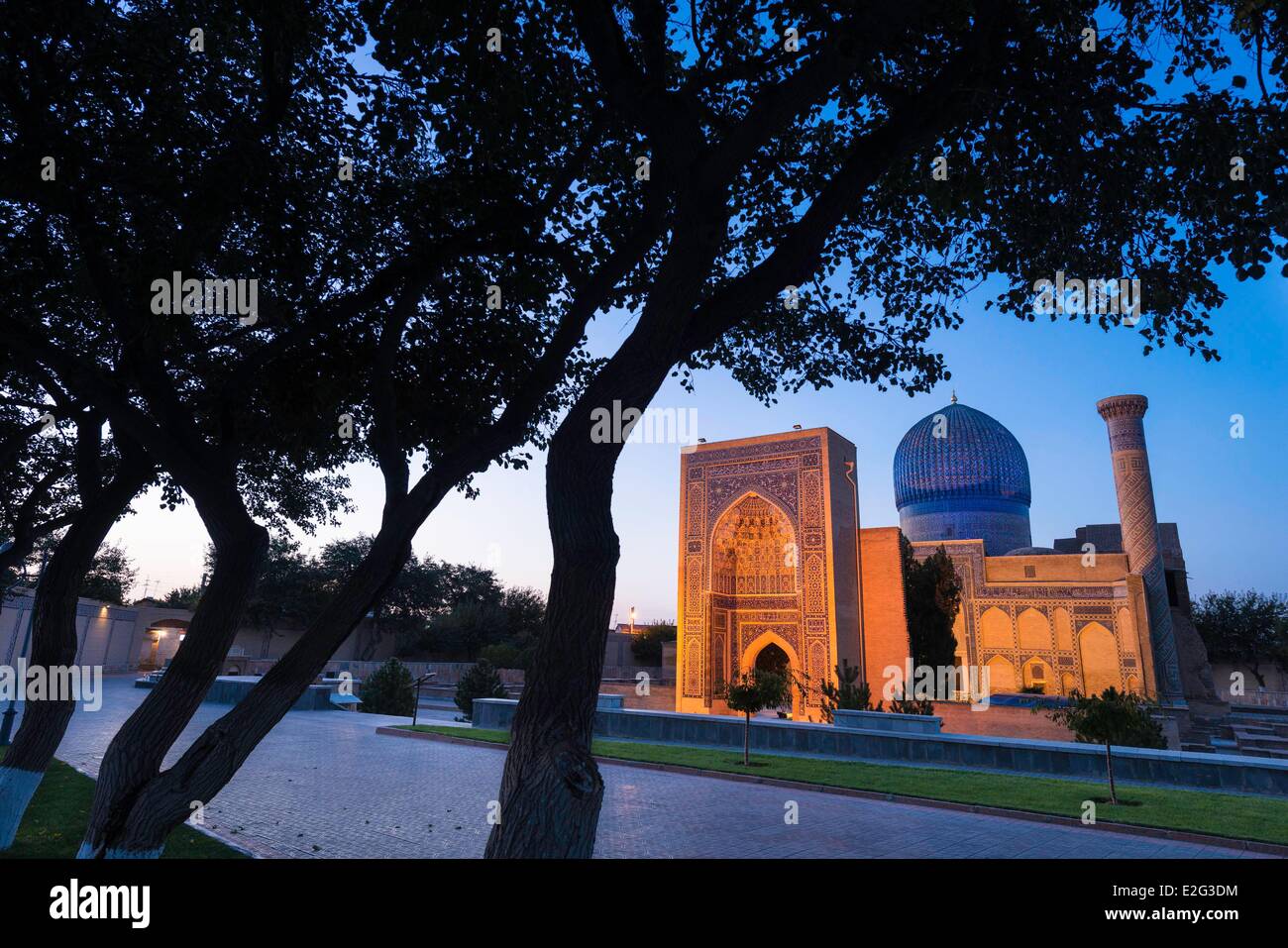 Uzbekistan Silk Road Samarkand Listed As World Heritage By Unesco Gur Stock Photo Alamy