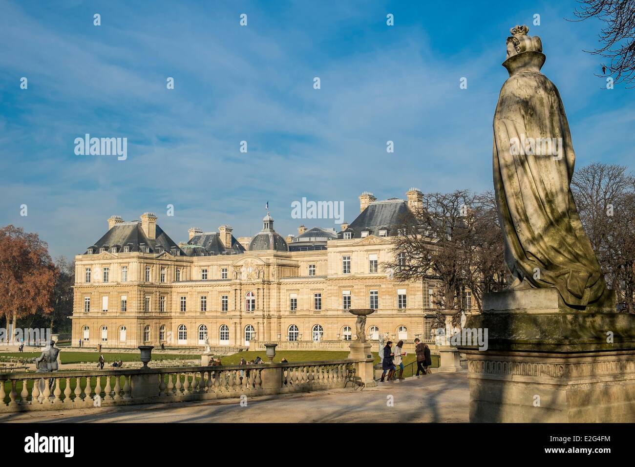 France Paris Jardin du Luxembourg or the Luxembourg Gardens private garden open to public created in 1612 at the request of Stock Photo