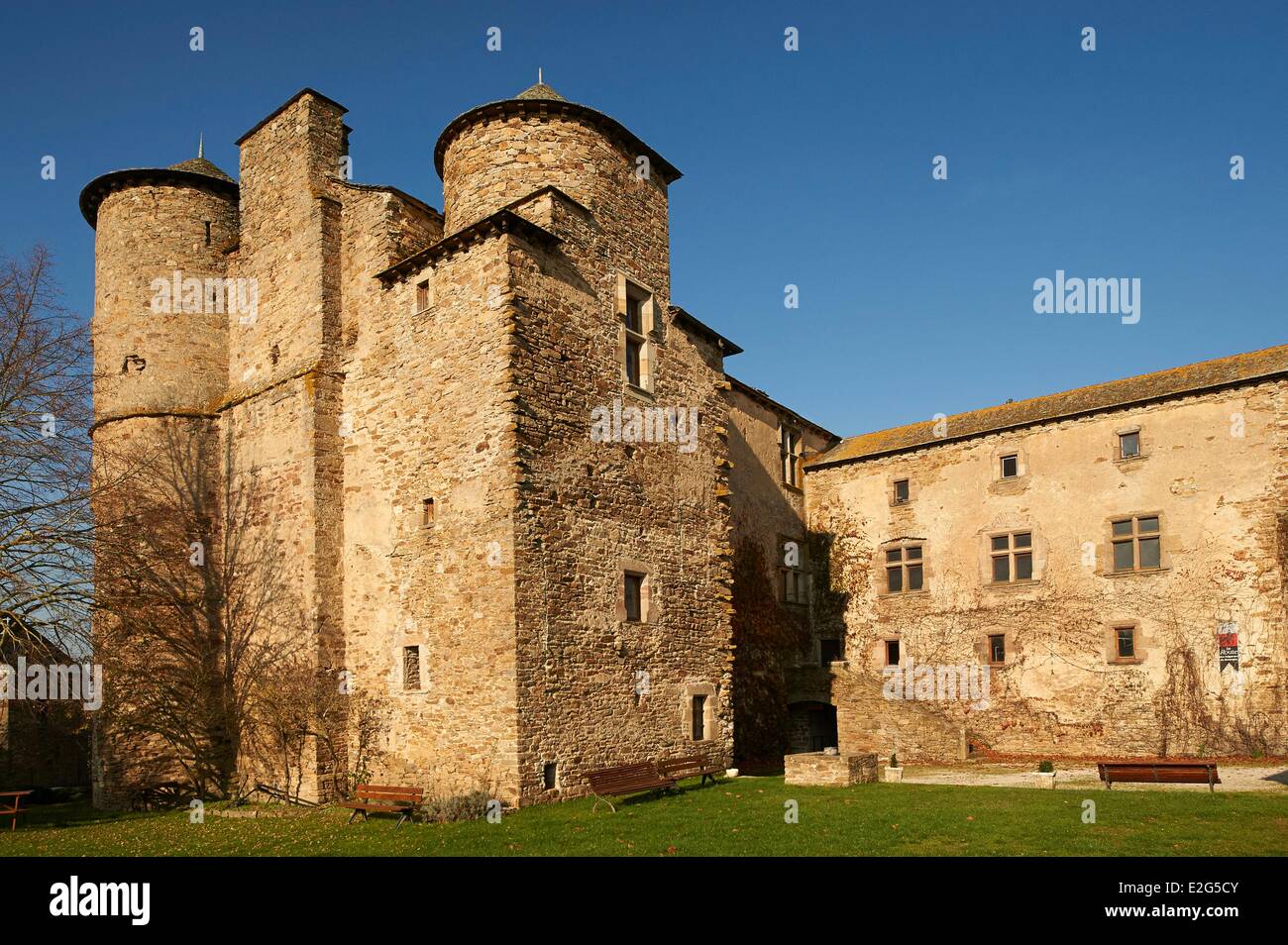 France Aveyron Segala natural region Centres Taurines castle Stock Photo