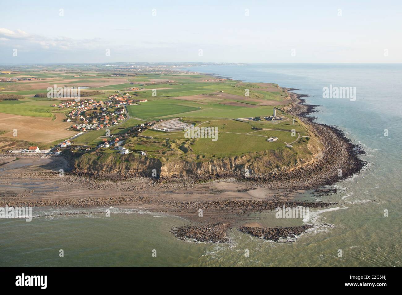 France Pas de Calais Audinghen Cap Gris Nez (aerial view Stock Photo ...