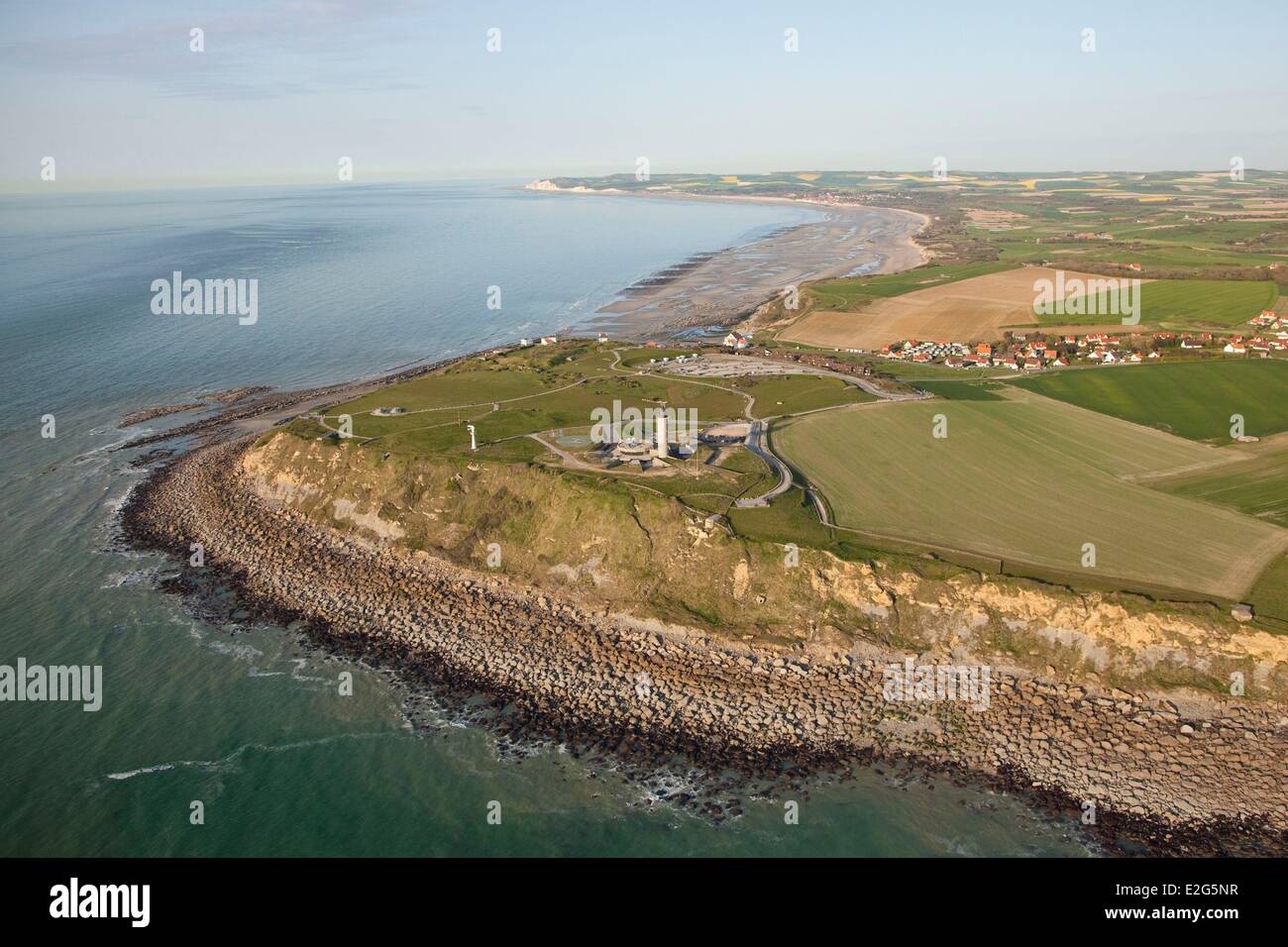France Pas de Calais Audinghen Cap Gris Nez (aerial view Stock Photo ...