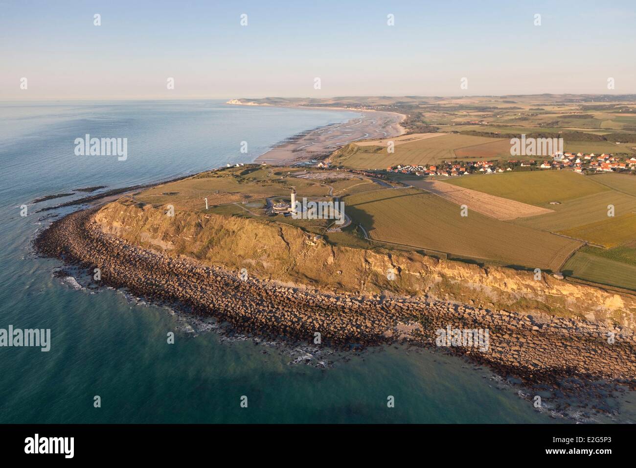 France Pas de Calais Audinghen Cap Gris Nez (aerial view Stock Photo ...