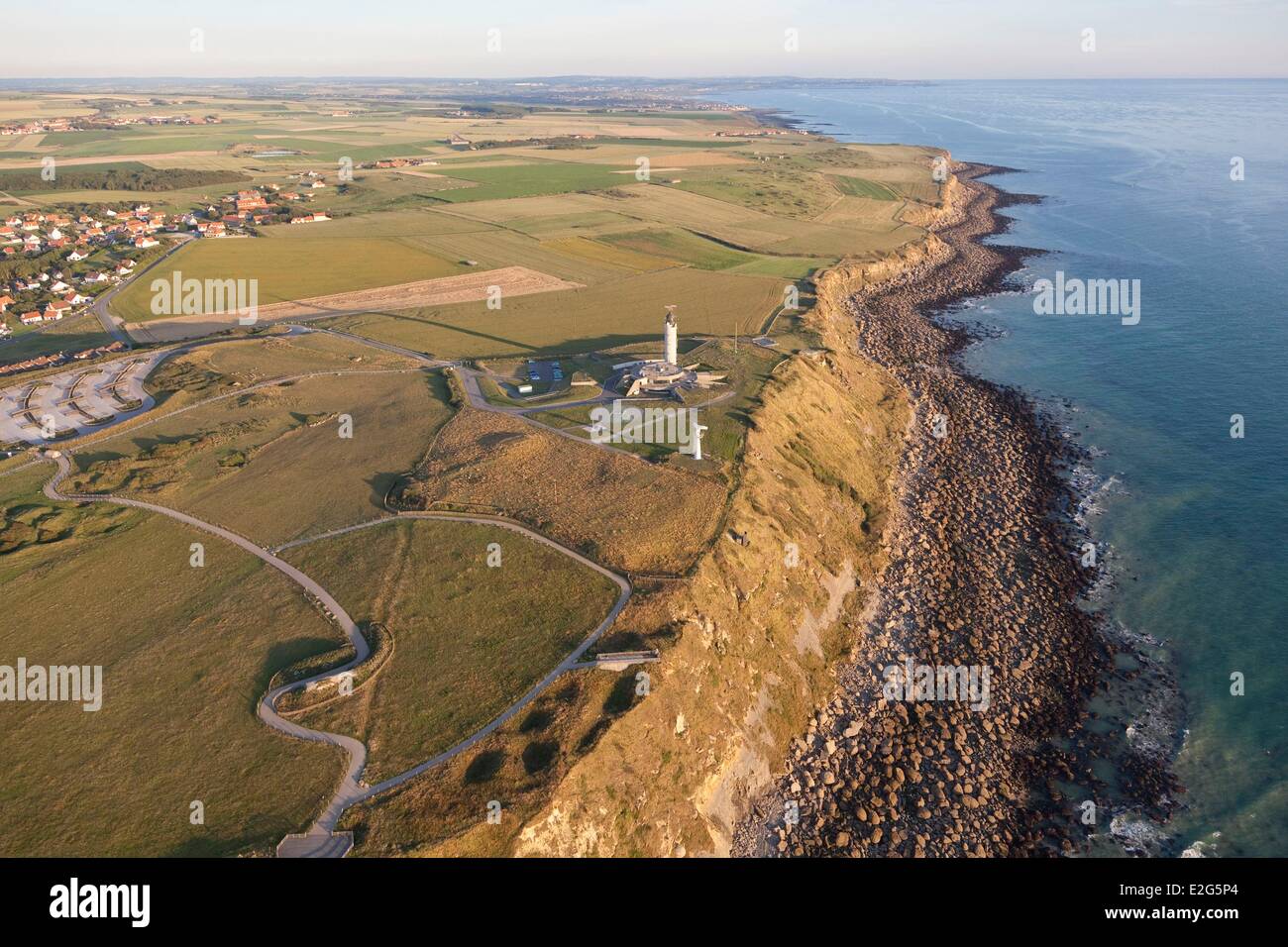 France Pas de Calais Audinghen Cap Gris Nez (aerial view Stock Photo ...