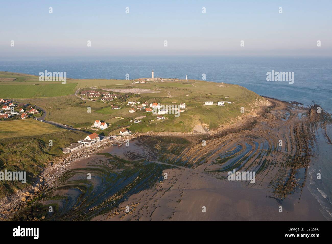 France Pas de Calais Audinghen Cap Gris Nez (aerial view Stock Photo ...
