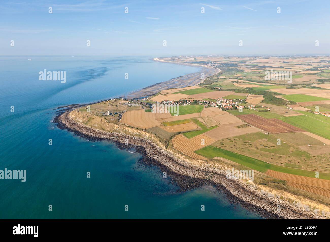 France Pas de Calais Audinghen Cap Gris Nez (aerial view Stock Photo ...