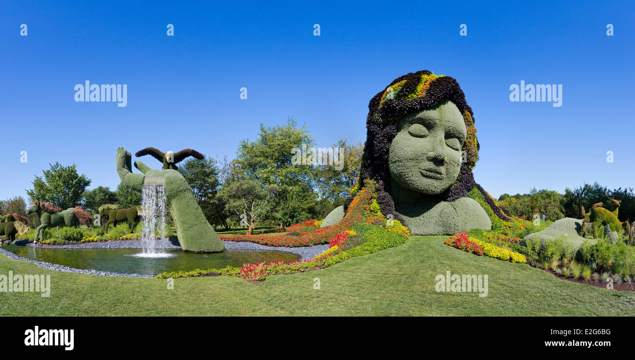 Canada Quebec province Montreal the Botanical Garden the Mosaicultures Mother Earth Stock Photo