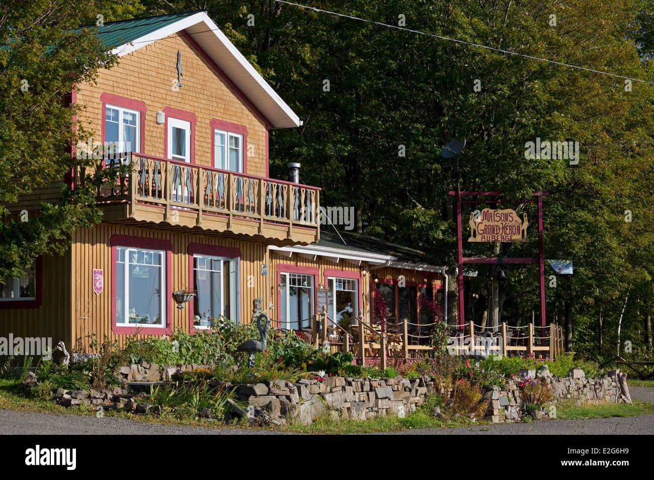 Canada Quebec province ChaudiereAppalaches region L'IsleauxGrues Du Grand Heron inn Stock