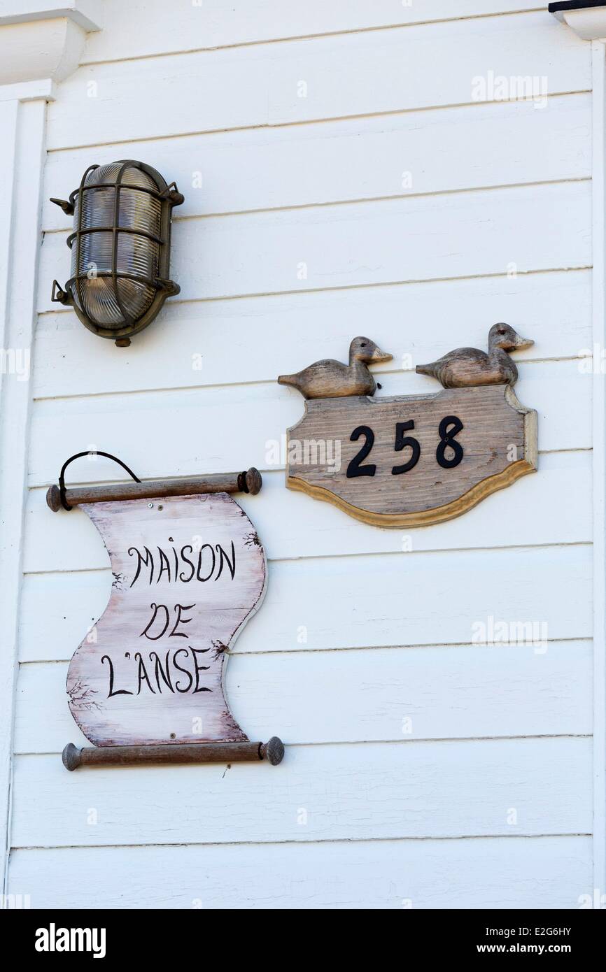 Canada Quebec province Chaudiere-Appalaches region L'Isle-aux-Grues house number Stock Photo