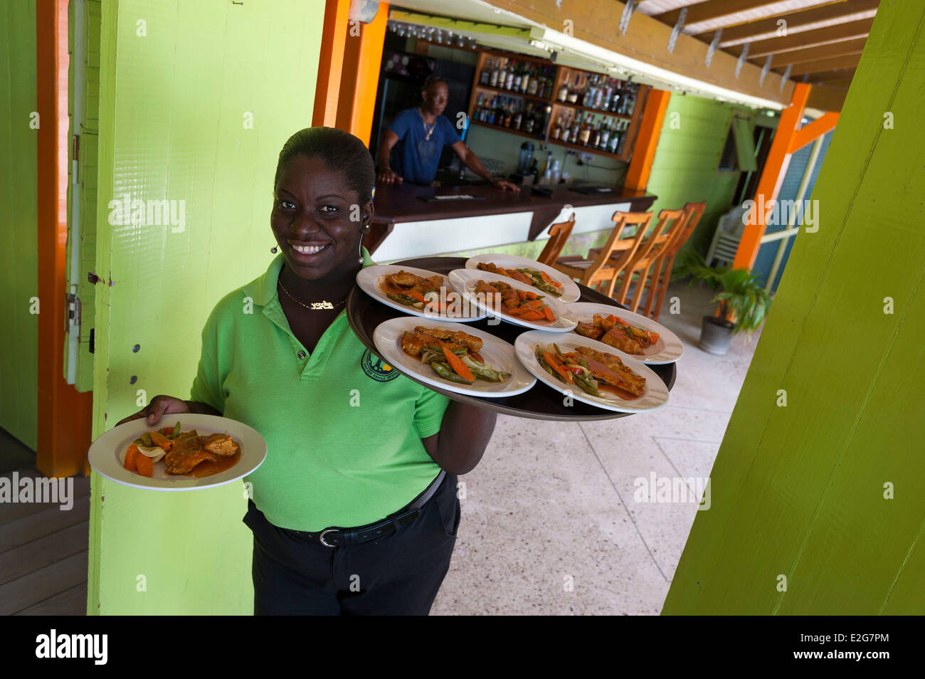 Grenada Island Grand Anse Bay Coconut Beach Restaurant Stock Photo Alamy